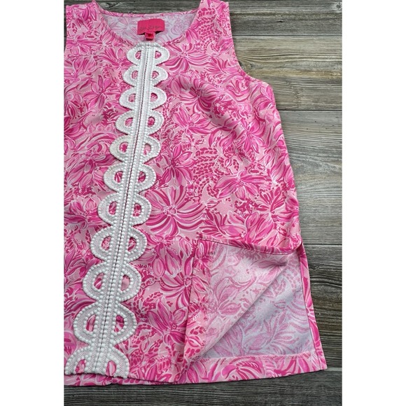 Lilly Pulitzer 10 Pink Blossom FOXY LLAMA FOLA SET Sleeveless Top & Shorts Golf - Picture 11 of 15